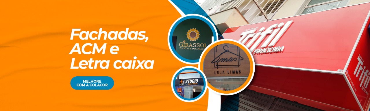 Fachadas ACM Letra Caixa Colacor